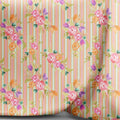 Bouquets on Stripes in Pink - Pre-Order