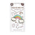 Iron On Motif - Rainbow Clouds GLOW IN DARK