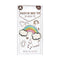 Iron On Motif - Rainbow Clouds GLOW IN DARK