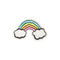 Iron On Motif - Rainbow Clouds GLOW IN DARK