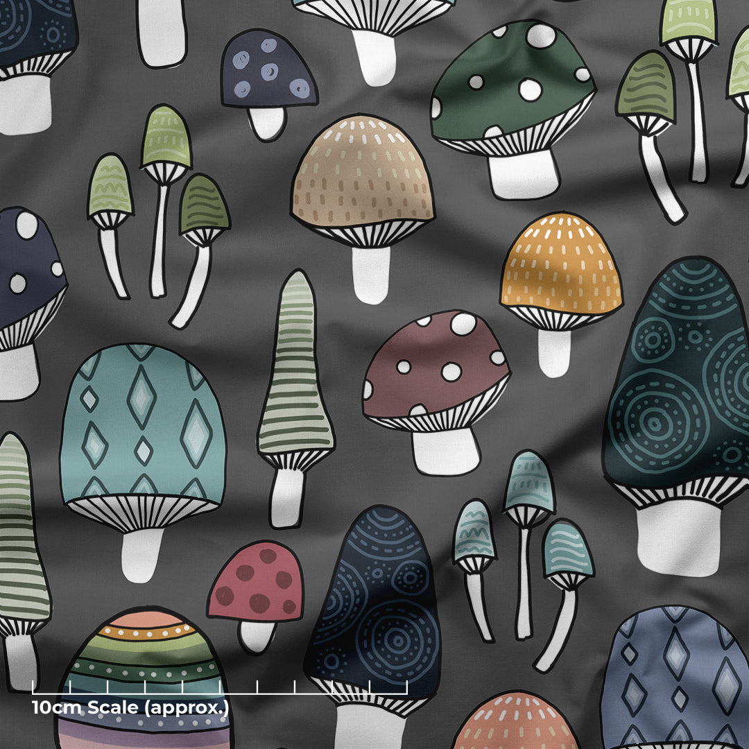 Mushroom Pop Charcoal - Pre-Order– The Telarie Fabrics & Haberdashery