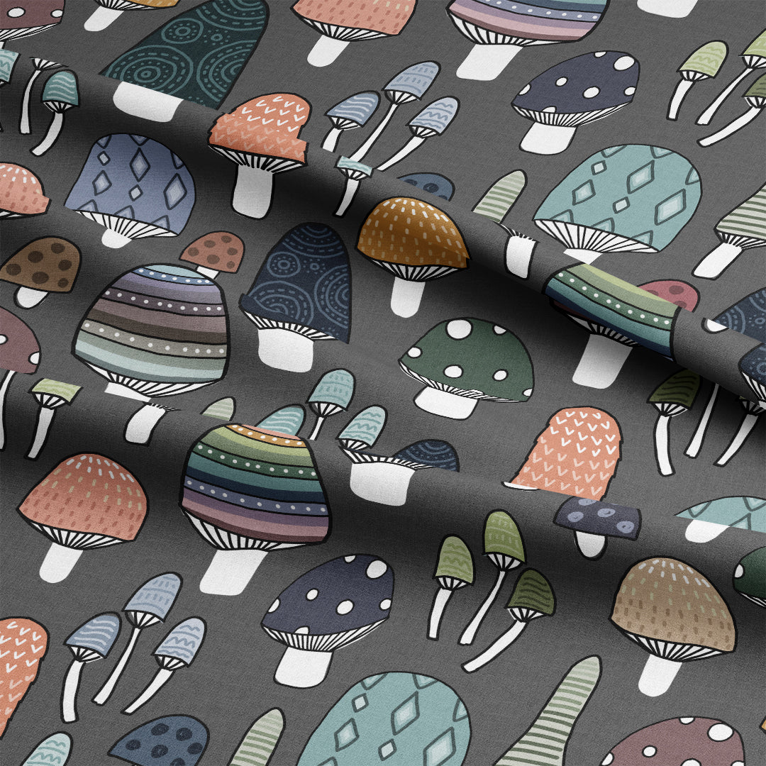 Mushroom Pop Charcoal - Pre-Order– The Telarie Fabrics & Haberdashery